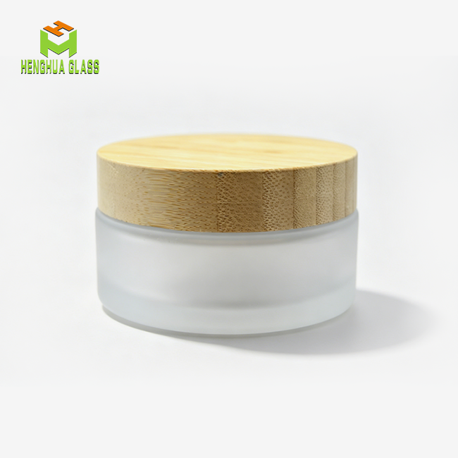 Bamboo and Wooden Lid Face Cream Bottle